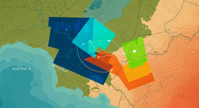 خرائط وخطط دولية من عصور مختلفة تتراكب فوق أطلال غزة، تجسد تاريخ الطموحات الأجنبية لإدارة الأرض.