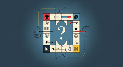 لقطة سينمائية لشخصيات فيلم Clue الرئيسية، متجمعة في قصر غامض. تعابيرهم تحمل مزيجاً من التوجس والفكاهة، تعكس الكوميديا السوداء والغموض الكلاسيكي.