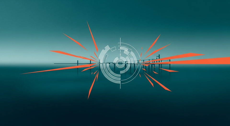 منشأة رصيف متضررة بشدة على الساحل الفنزويلي، مع أضرار واضحة تشير إلى ضربة عسكرية.